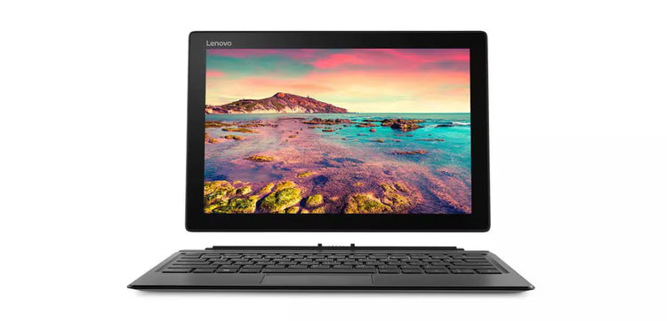 Lenovo tablet with keyboard on a white background