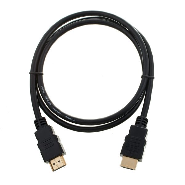 Black wrapped HDMI cable