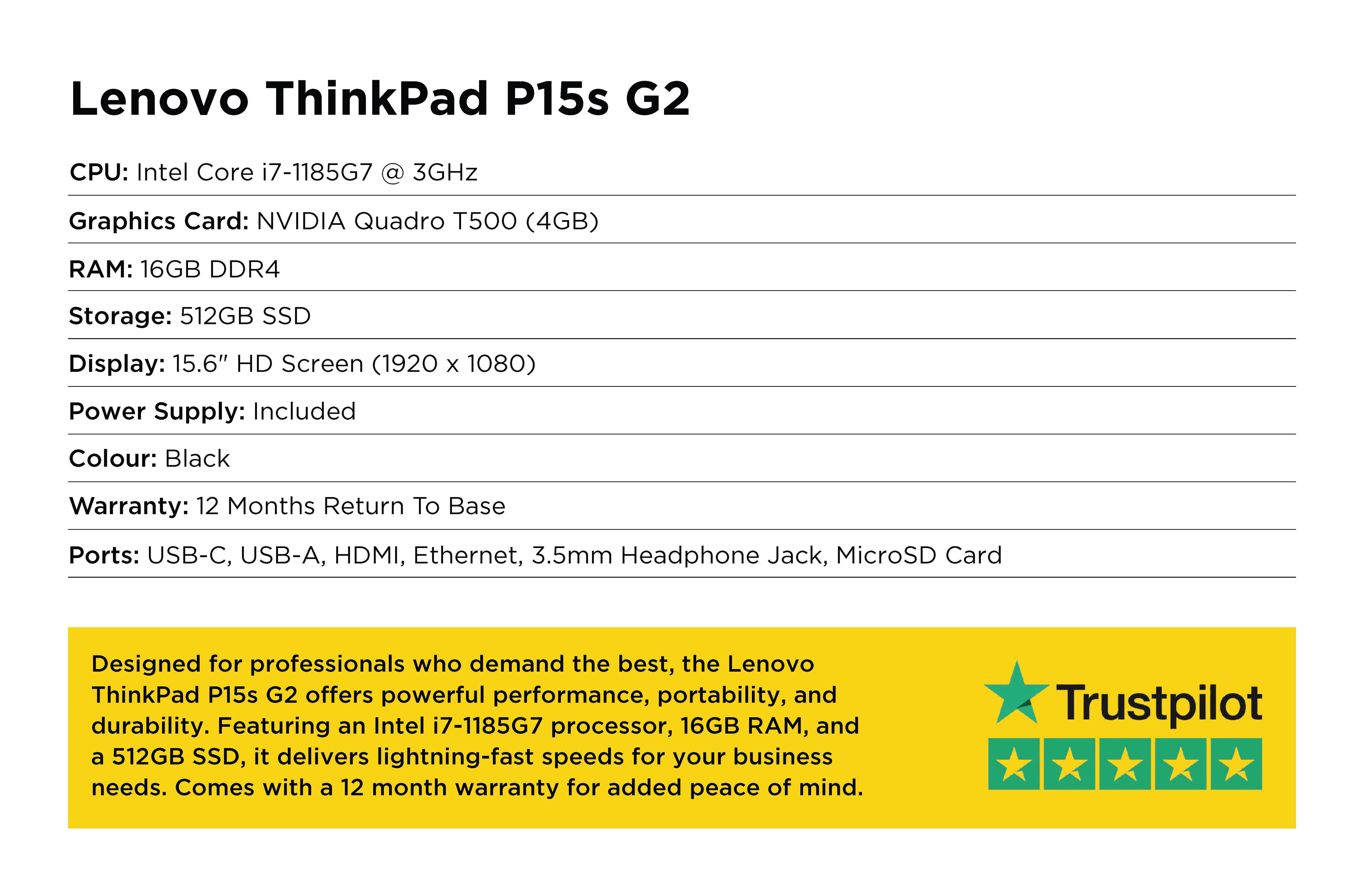 Refurbished Lenovo ThinkPad P15s G2