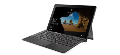 Lenovo Tablet with keyboard dock on a white background