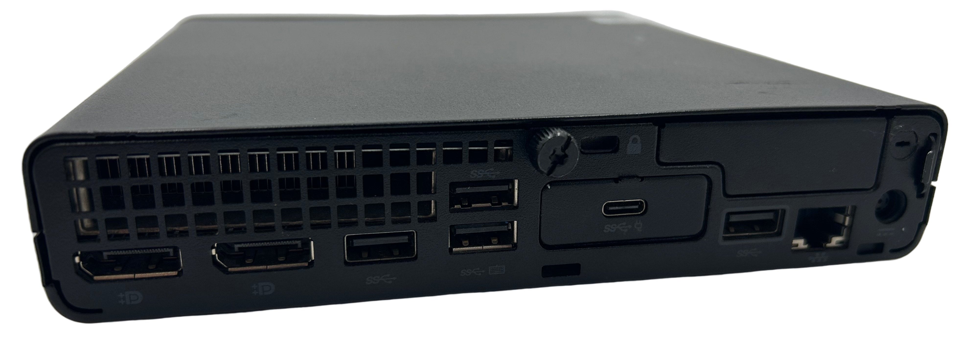 Back of HP EliteDesk 800 G6 Desktop Mini showing all ports