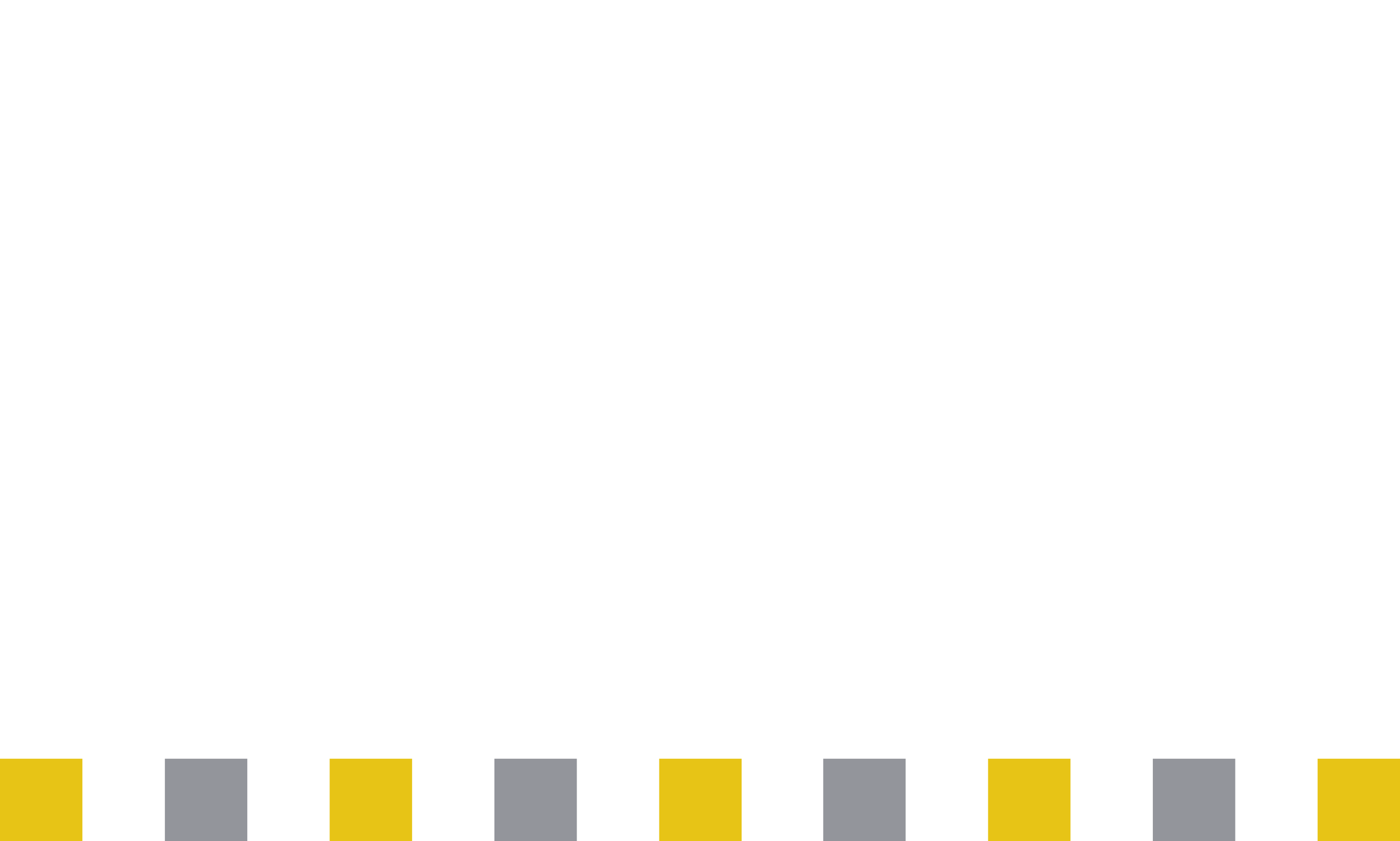 OCM logo with white lettering and yellow and grey squares